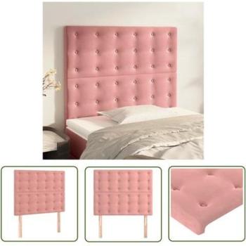 Têtes de Lit Chic en Velours Rose 100x5x78/88 cm