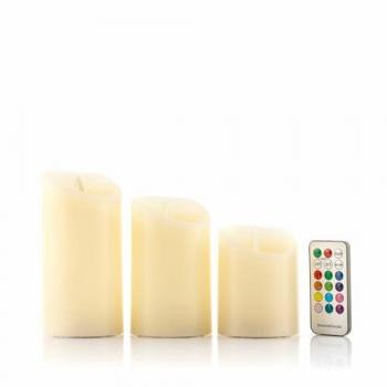 Bougies LED Multicolores Effet Flamme avec Télécommande