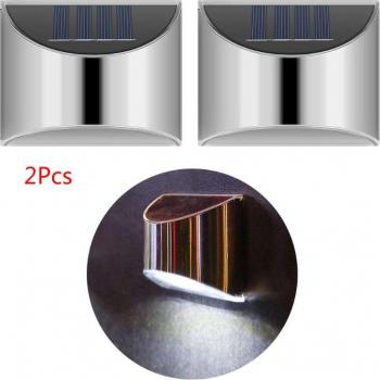 Lampes murales solaires jardin, 2 ensembles de 4 LED
