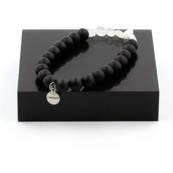 Bracelet Luna India con Perle Onyx nera opaca – Pierres et Minéraux