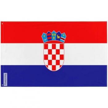 Heavy‑Duty Croatian Flag – 128 × 192 cm, Polyester, Double‑Facing