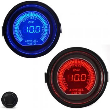 Digital Air Fuel Ratio Gauge 52mm with Red & Blue LED