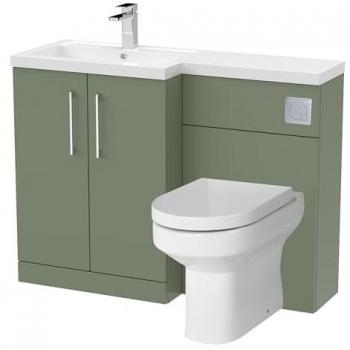 Left Hand Floor Standing Vanity Basin and WC Unit