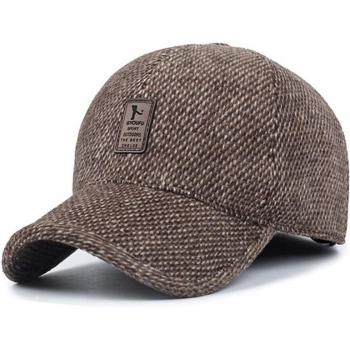 Thick Wool Knitted Winter Cap for Men with Earflaps