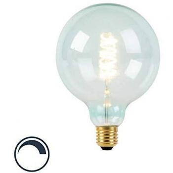 LUEDD Lampe à incandescence à filament LED E27 dimmable G125 bleu 200 lm 2100K