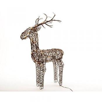 Outdoor LED Wicker Reindeer 135cm Warm White