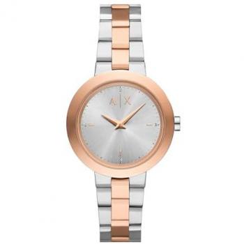 Quarzuhr ARMANI EXCHANGE Damen Armbanduhr rosegold Edelstahlarmband