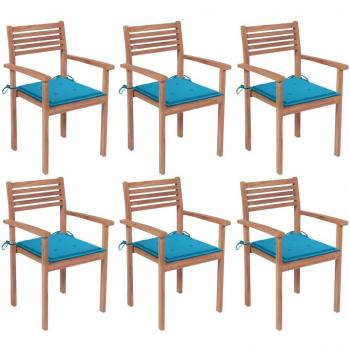 Sillas apilables de jardín 6 uds madera de teca con cojines vidaxl-sillas-apilables-de-jardin-6-uds-madera-de-teca-con-cojines-4