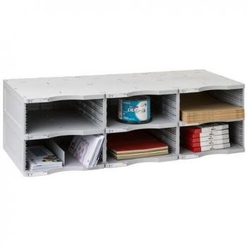 Archivador modular archivodoc 6 casillas gris 360x900x275 mm
