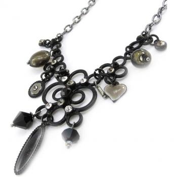 Collier Créateur Mélusine Noir/Blanc