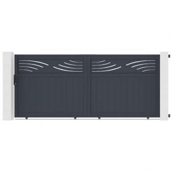 Cancello Scorrevole Halti con Montanti H. 190 cm Grigio
