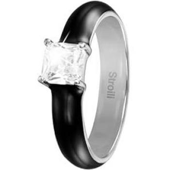 Acciaio Crystal Lady Sweet Anello Solitario