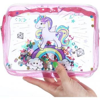 Transparent Unicorn Toiletry Organizer