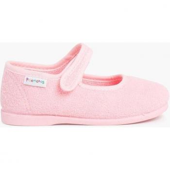 Chaussons Enfant Pisamonas en Tissu Éponge Rose