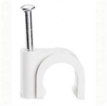 Attaches mono‑diamètre Ø 9 mm, couleur blanche, pack de 100