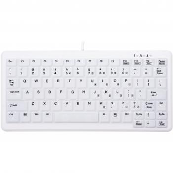 Cherry AKC4110 Teclado USB QWERTY en Inglés de EE. UU. – Blanco