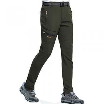 Pantaloni Traspiranti Dafenp Softshell Impermeabili XL Verde Militare