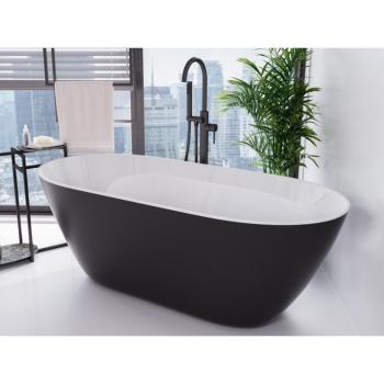 Baignoire Élégante Îlot Noir Moya 160x68