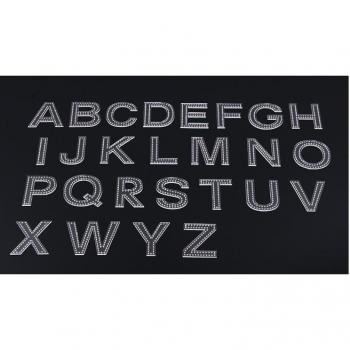 Acrylic Key Button Leather Alphabet Decor