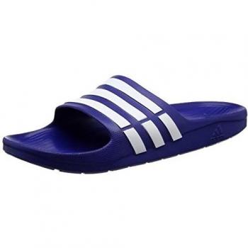 Adidas Duramo Slide, Sandales à bout ouvert unisexes, Bleu