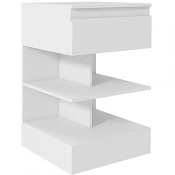 Homcom Mesita de noche blanco 39 x 39 x 65 cm