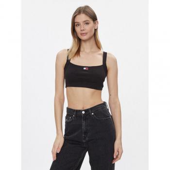 Tommy Jeans T-Shirt Nero Badge Slim Fit