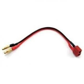 Chargeur T 4 mm – Banane mâle 32 cm – Plaquage or – Flexibilité supérieure – LiPo & autoradio – Rouille rouge
