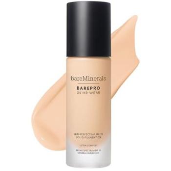 BareMinerals Maquillage-pour-le-visage FoundationBAREPRO® 24HR Wear Skin-Perfecting Matte Liquid Foundation Mineral SPF 20 – Fair 10 Warm