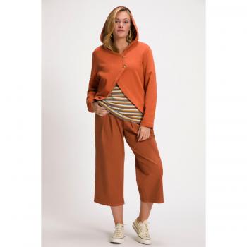 Giacca con cappuccio in cotone tinto con minerali, Donna, Marrone, Taglia: 64/66