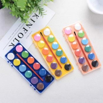 12 Colors Watercolor Paints and Brush Set for Kids
