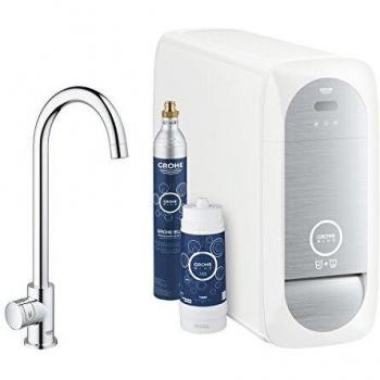 Grohe 31498001 Robinet D'Évier de Cuisine Chromé avec Mono Sortie