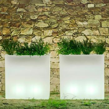 Jardinière Polyéthylène Espagnole Junco 80 cm avec Éclairage LED