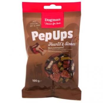 Dogman PepUps Hjärta & Ben Godis 100g