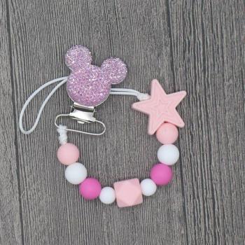Baby Schnuller Clip mit Perlen