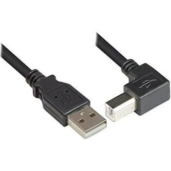 USB 2.0 A‑to‑B Angled 0.5m Cable (GC2510‑05W) – Good Connections