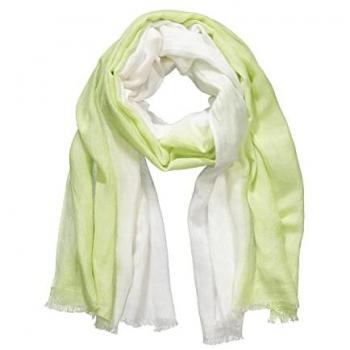 Ulla Popken Damen Schal, grün, One Size, Viskose/Leinen