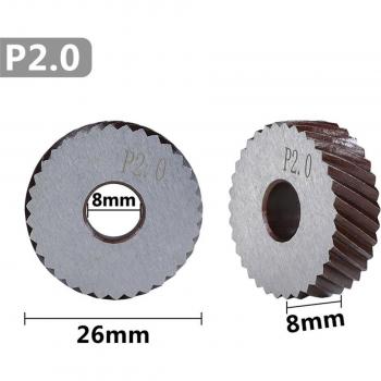 2 pcs 2.0mm Coarse Metal Lathe Knurling Wheel Set