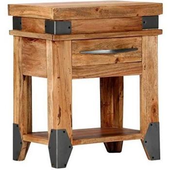 Solid Acacia Wood Bedside Cabinet 15.7x11.8x20.1