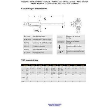 Rivet Aluminium Tige Acier 4.8x14 Tête Large