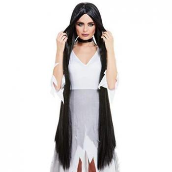 Parrucca Nera Lunga Sintetica