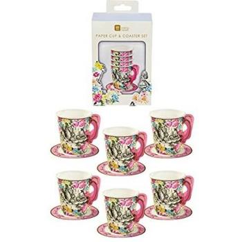 Tasses en carton Alice au Pays imaginaire