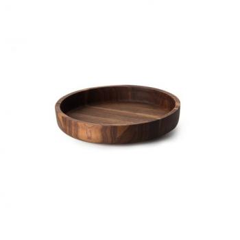 Elegante Walnuss Holzschale, 1 tlg., 25x4,8cm