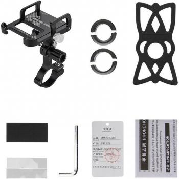 Support de téléphone vélo 360° GUB+15 – Aluminium, ajustable, antidérapant