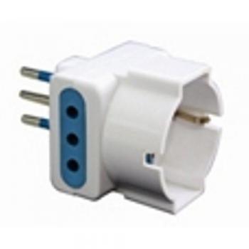 Adattatore Triplo 2P+T 10A Maurer Bianco