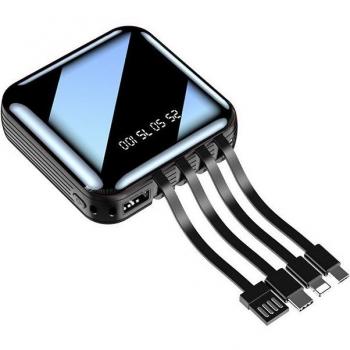 Chargeur Portable 20000mAh avec 4 Câbles pour Xiaomi, Samsung, iPhone