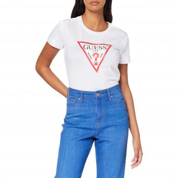 T-shirt femme Guess SS CN Icon, Blanc (True White A000 Twht), Medium