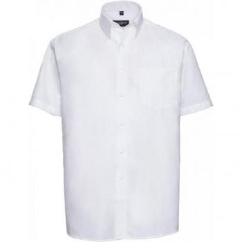 Oxford Uomo Russell 18.5 in – Camicia a Maniche Corte – Bianco