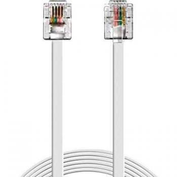 Sandberg RJ11–RJ11 Kabel 502‑52 5 m weiß für Telefone