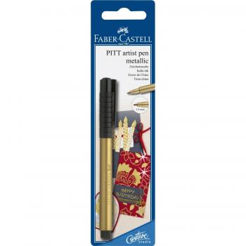 Faber-Castell Pitt Artist Pen, M Spitze, gold, 5er Set