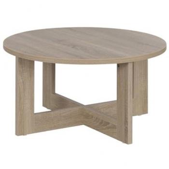 Calicosy Table Basse Ronde Marron D82cm H42cm